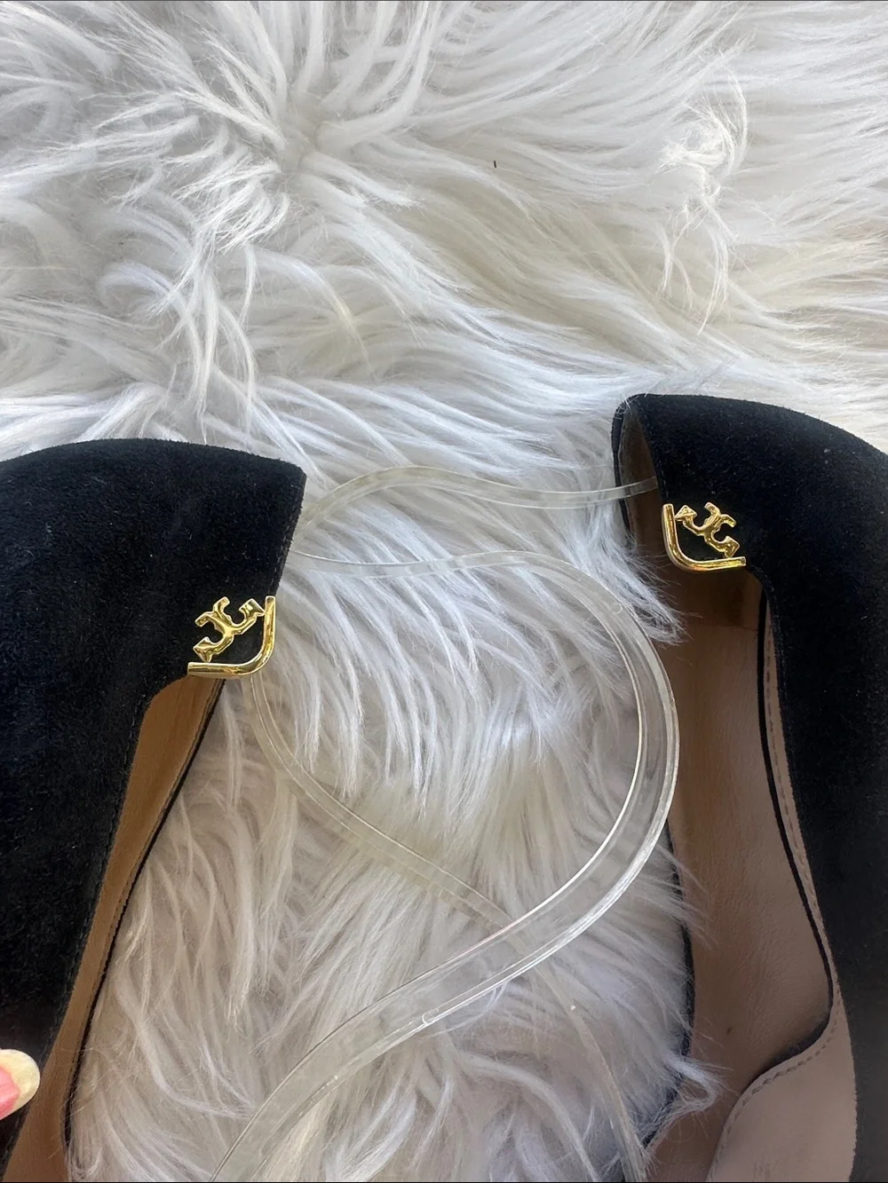 Tory Burch Women's Black Suede Pointed-Toe Stiletto Pumps